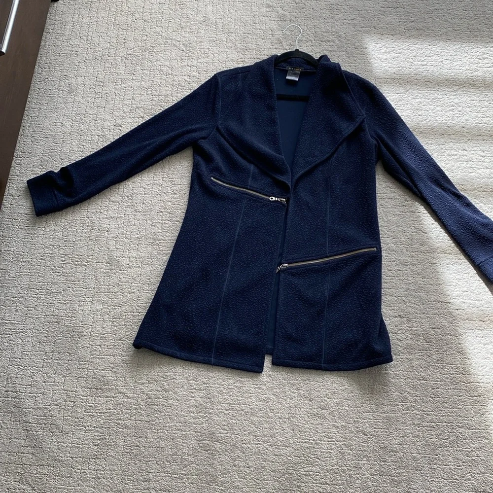 Eva Varro Barcelona long jacket in Navy size L - Picture 4 of 7